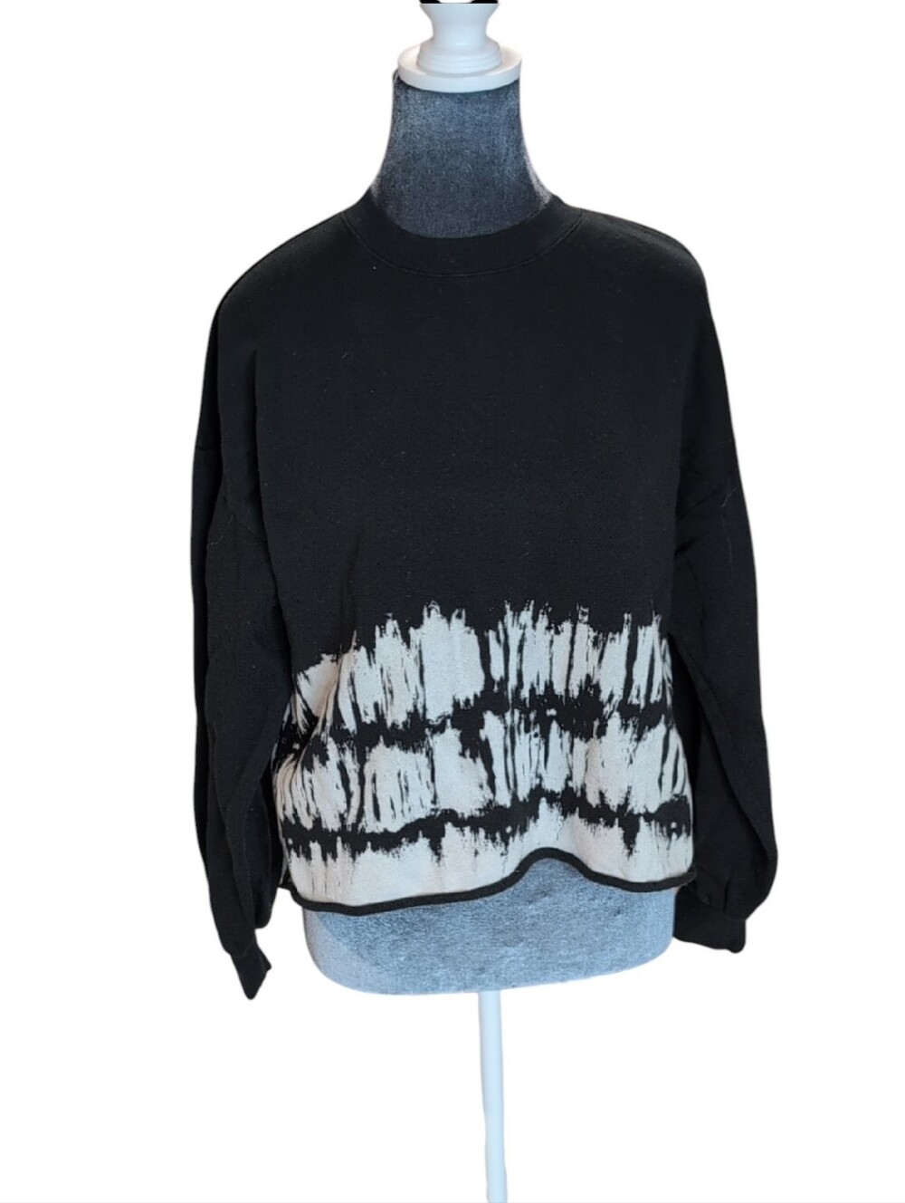 Z Supply Tempest Stripe Tie-Dye Fleece Pullover Size XS